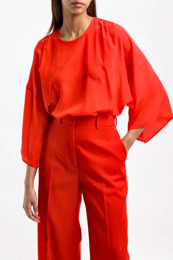 Blouse in Poppy Red
