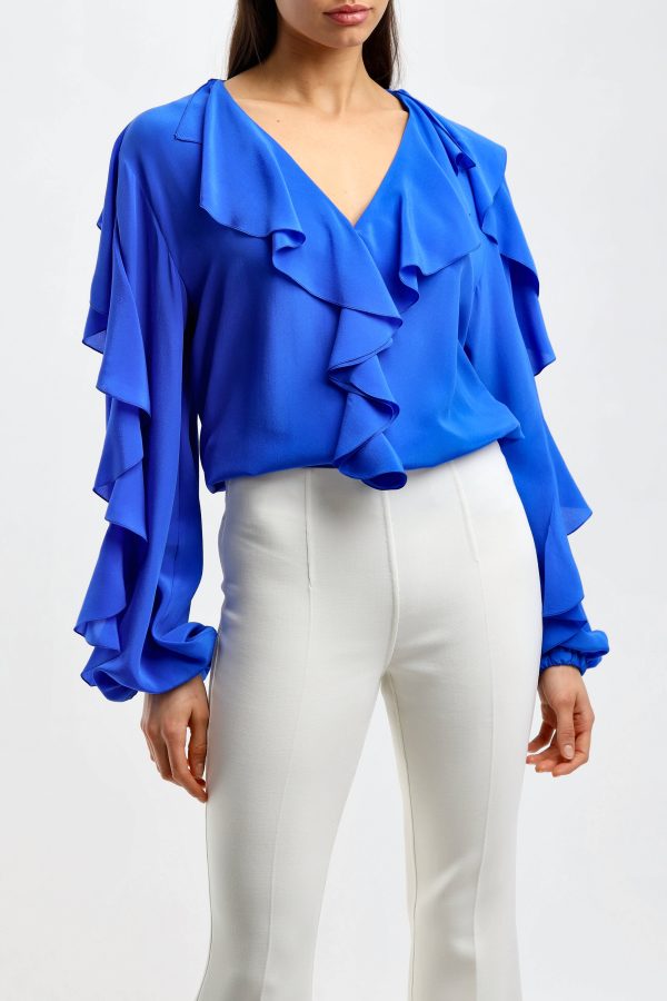 Blouse   in Shiny Blue
